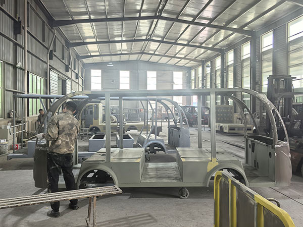 The production process of an electric shuttle bus
