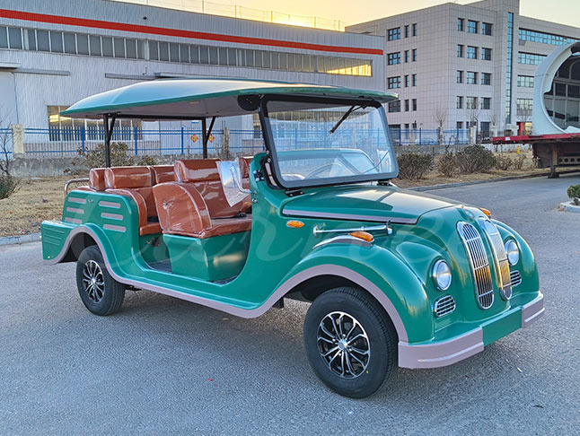 8 seater green vintage electric golf cart