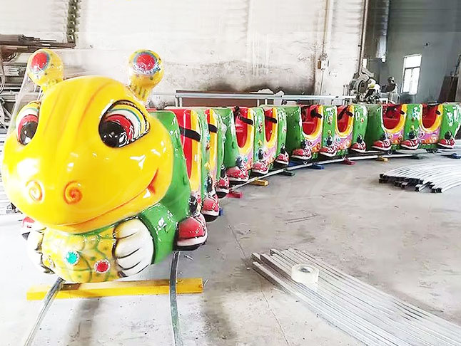 Electric Children’s Track Train Ride – Brightly Colored Ant Design with 16 Seats for Kids in Theme Park or Family Entertainment Centers