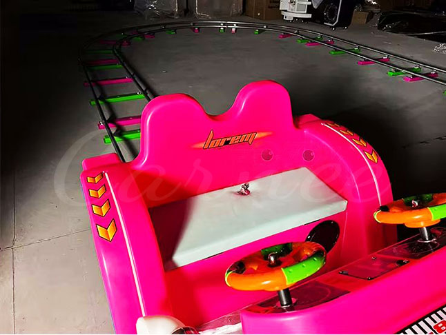 Colorful Kids Electric Track Train Ride – Fun and Bright Amusement Park Ride with LED Lights for Children