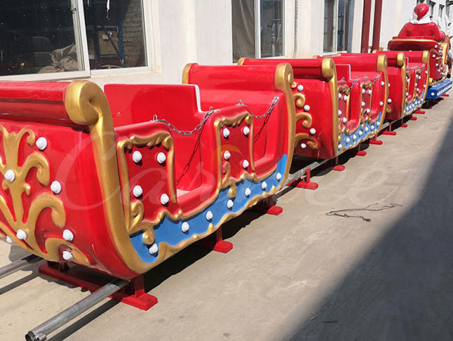 Christmas Santa Train Cabin Set – Brightly Colored Christmas Train for Kids, Perfect for Amusement Parks and Family Fun